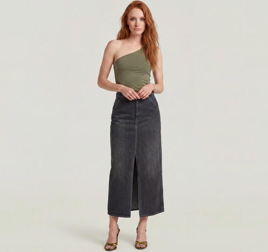 G-Star RAW Revynn Long Rok Grijs Dames - Foto 4