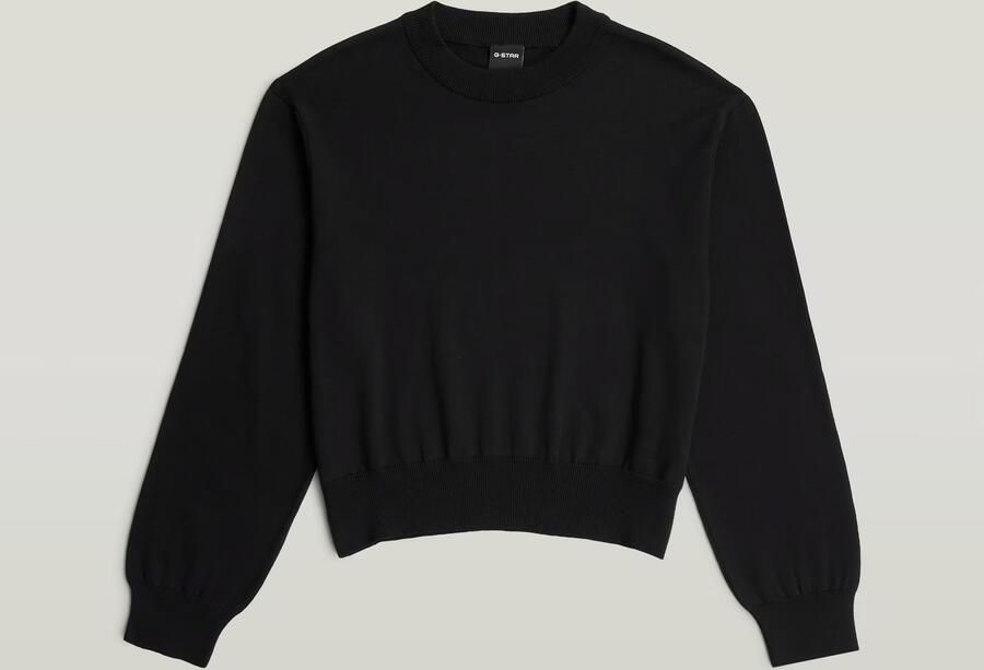 G-Star RAW Rib Knit Sweat Trui Zwart Dames - Foto 4