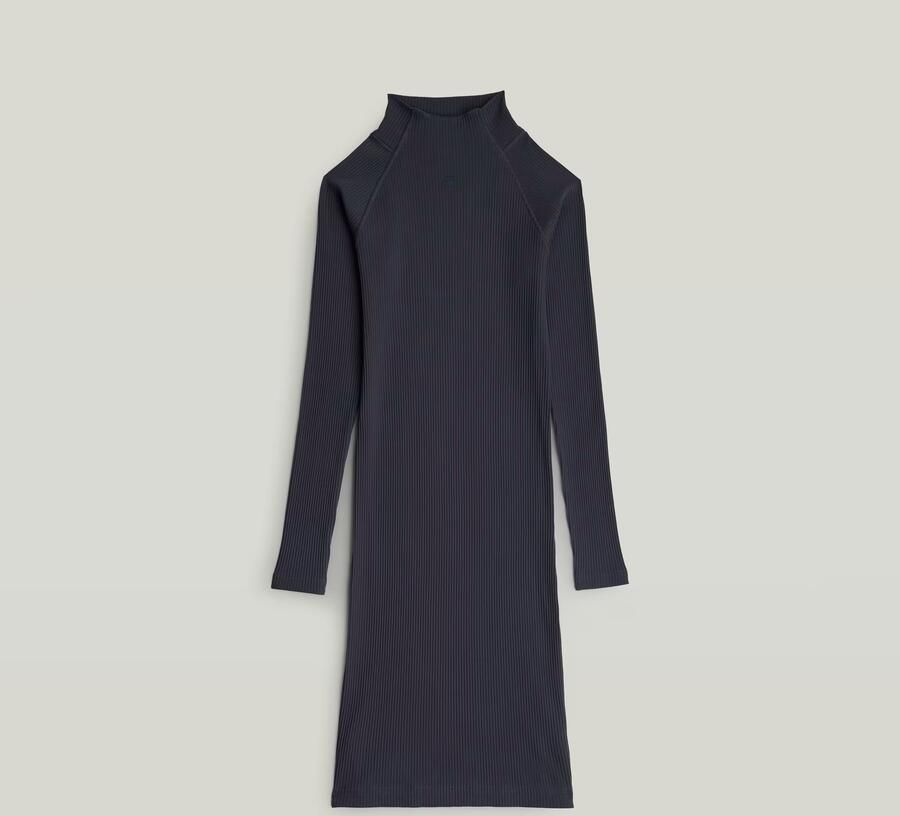 G-Star RAW Rib Slim Jurk Donkerblauw Dames - Foto 2