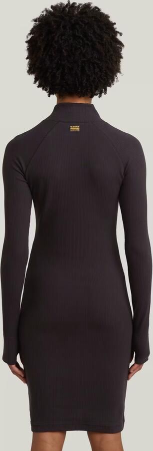 G-Star RAW Rib Slim Jurk Zwart Dames - Foto 6
