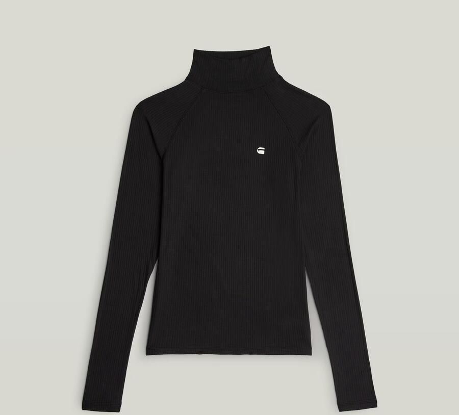 G-Star RAW Rib Slim Jurk Zwart Dames - Foto 3