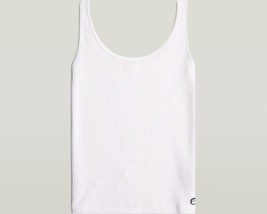 G-Star RAW Rib Tanktop Set van 2 Wit Dames - Foto 3