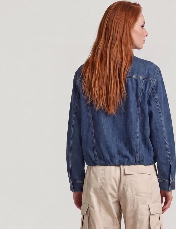 G-Star RAW Rib Trucker Jack Midden blauw Dames - Foto 4