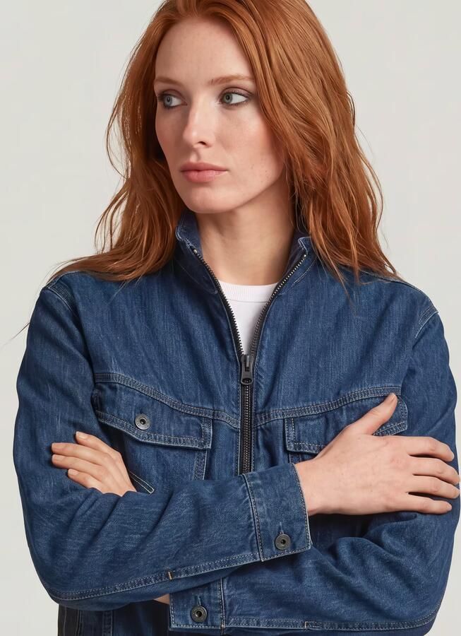 G-Star RAW Rib Trucker Jack Midden blauw Dames - Foto 5