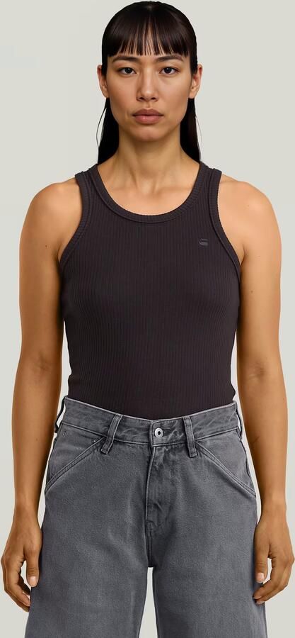 G-Star RAW Ribbed Tanktop Zwart Dames - Foto 7