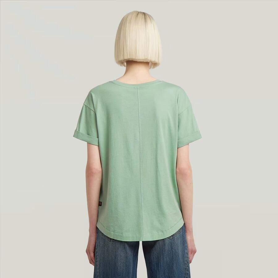 G-Star RAW Rolled Up Boyfriend T-Shirt Groen Dames