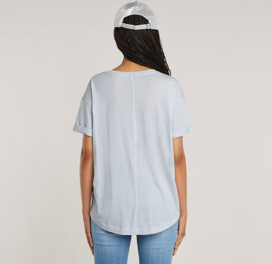 G-Star RAW Rolled Up Sleeve Boyfriend Top Lichtblauw Dames - Foto 4