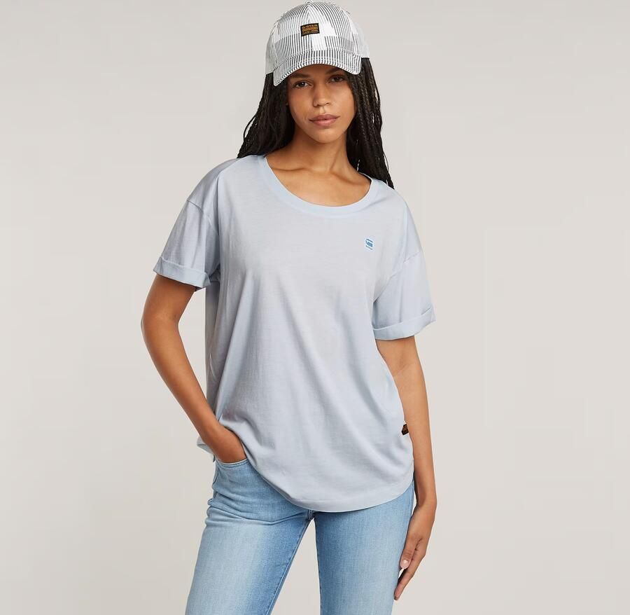 G-Star RAW Rolled Up Sleeve Boyfriend Top Lichtblauw Dames - Foto 3