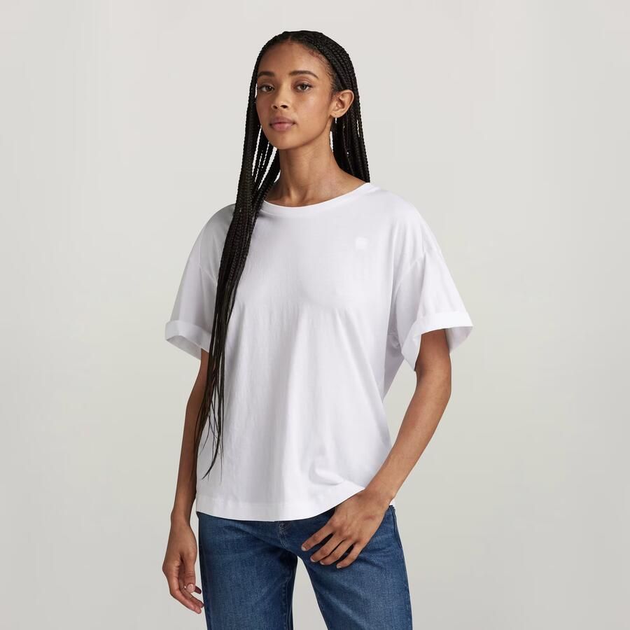 G-Star RAW Rolled Up Sleeve Boyfriend Top Wit Dames - Foto 7