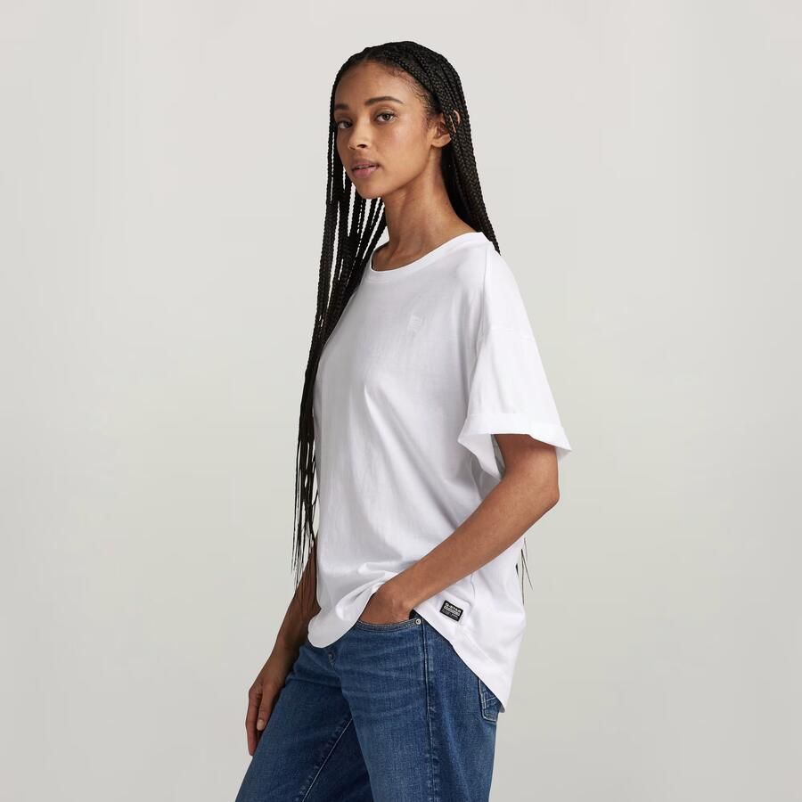 G-Star RAW Rolled Up Sleeve Boyfriend Top Wit Dames