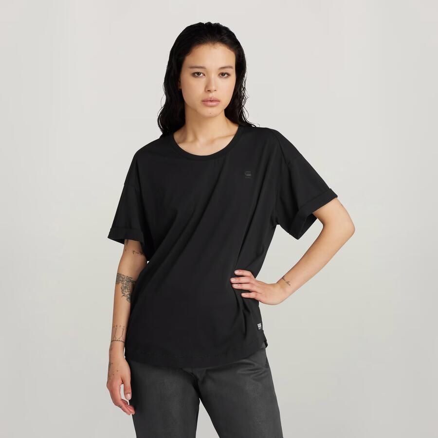 G-Star RAW Rolled Up Sleeve Boyfriend Top Zwart Dames - Foto 6