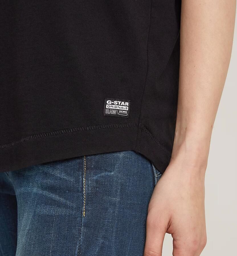 G-Star RAW Rolled Up Sleeve Boyfriend Top Zwart Dames - Foto 4