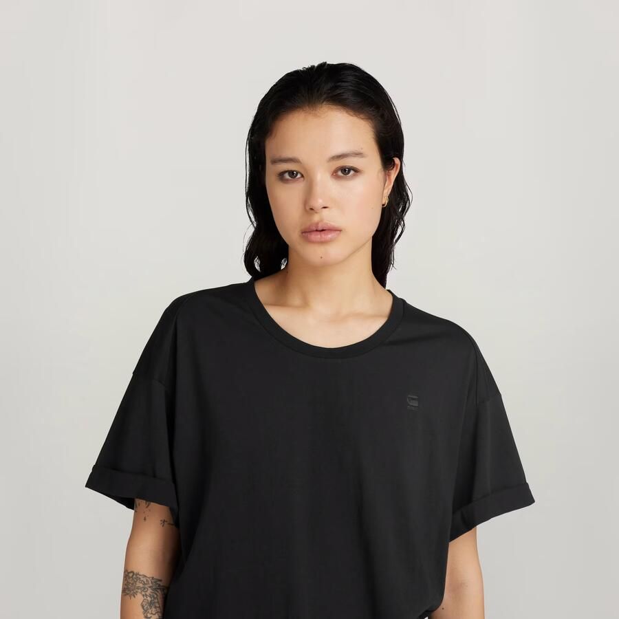 G-Star RAW Rolled Up Sleeve Boyfriend Top Zwart Dames - Foto 2
