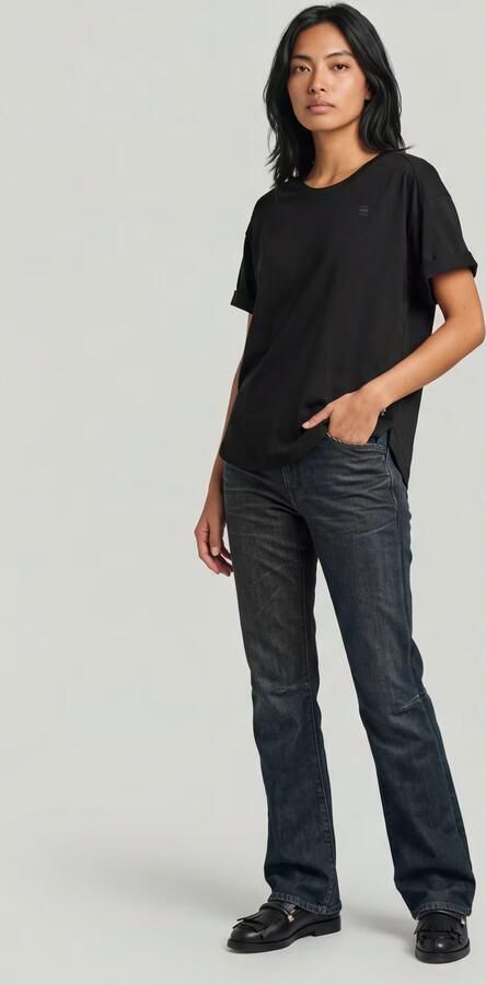 G-Star RAW Rolled Up Sleeve Boyfriend Top Zwart Dames - Foto 6