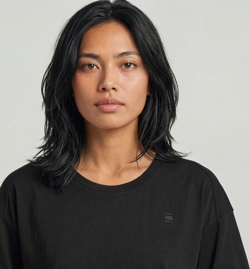G-Star RAW Rolled Up Sleeve Boyfriend Top Zwart Dames - Foto 4