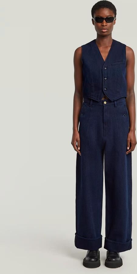 G-Star RAW Roos High Loose Jeans Donkerblauw Dames - Foto 7