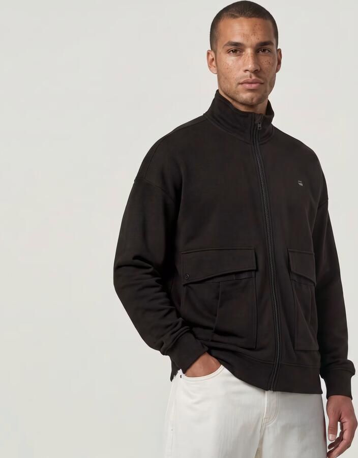 G-Star RAW Rovic Full Zip Loose Sweater Zwart Heren - Foto 4