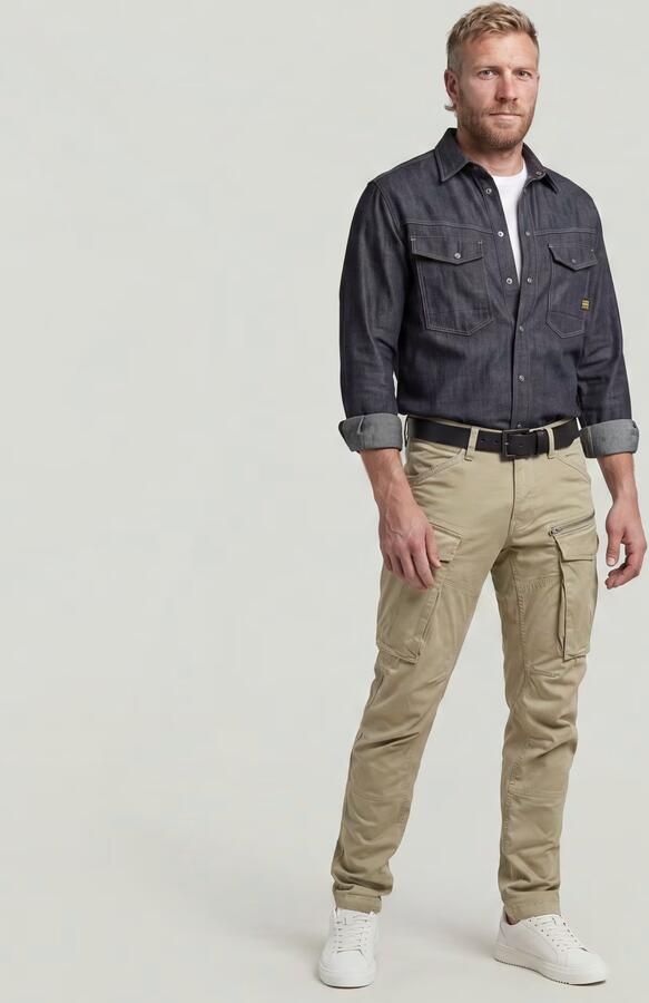 G-Star Raw Straight tapered fit cargobroek met stretch model 'Rovic' - Foto 20