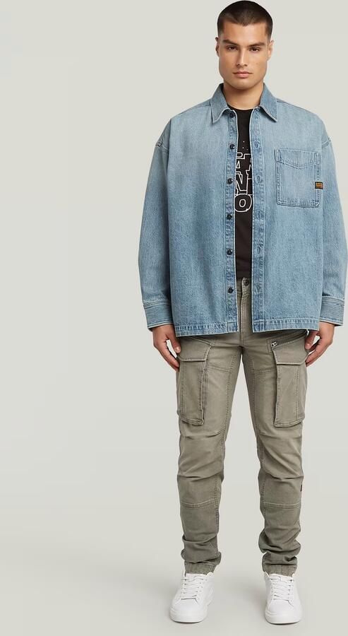 G-Star Raw Regular fit broek met cargozakken model 'Rovic zip 3d' - Foto 4