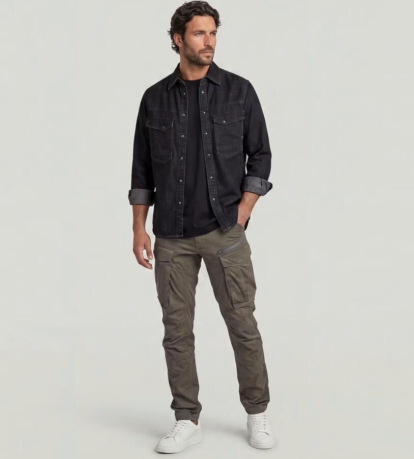 G-Star Raw Straight tapered fit cargobroek met stretch model 'Rovic' - Foto 15