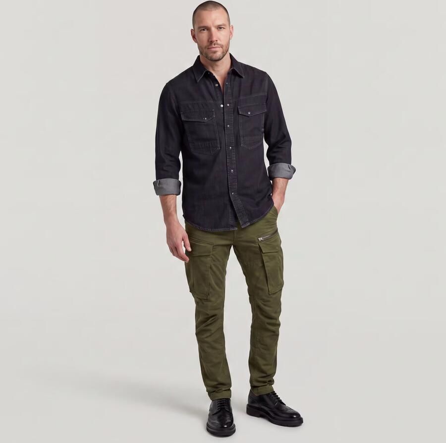 G-STAR Rovic zip 3d regular fit cargobroek met katoen 6059 dk bronze green - Foto 12