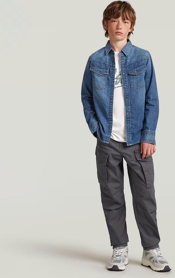 G-Star RAW Rovic Zip 3D Tapered Broek Jongens Grijs jongens - Foto 2