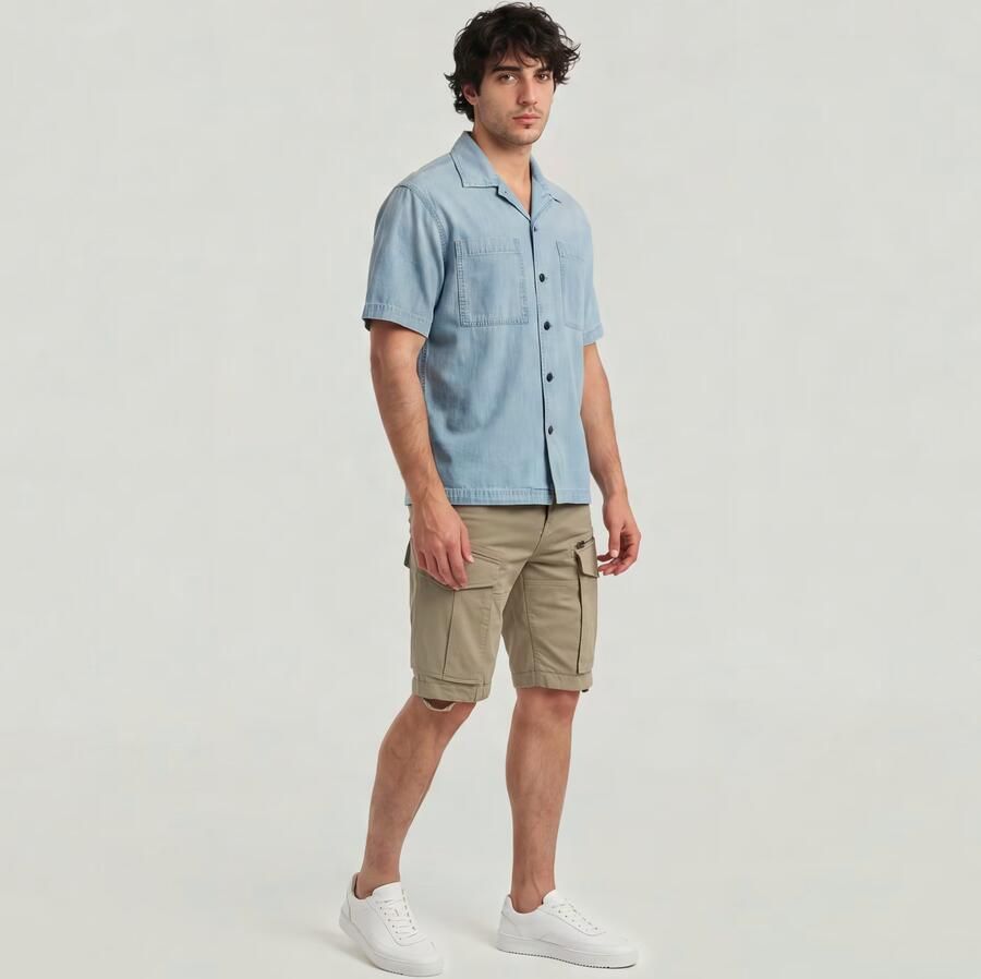 G-Star RAW Rovic Zip Regular Short Beige Heren - Foto 4