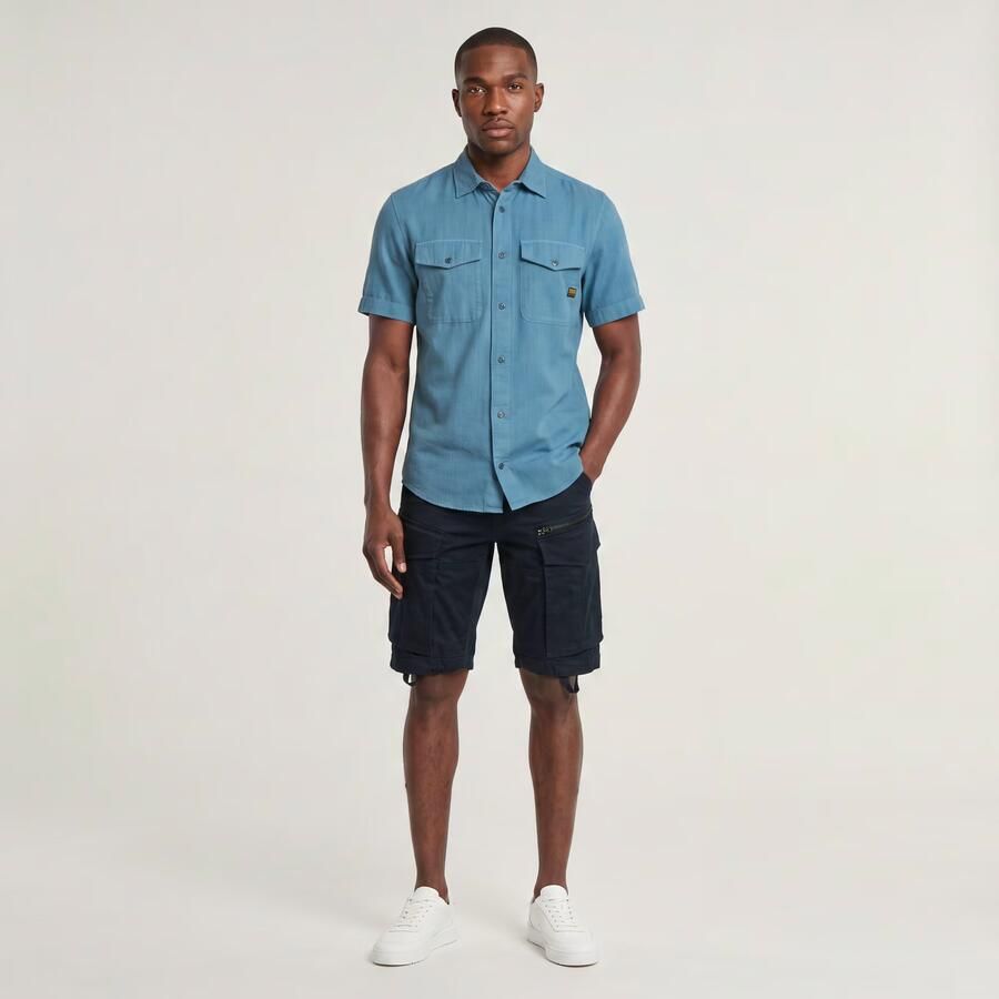 G-Star RAW Rovic Zip Regular Short Donkerblauw Heren - Foto 4
