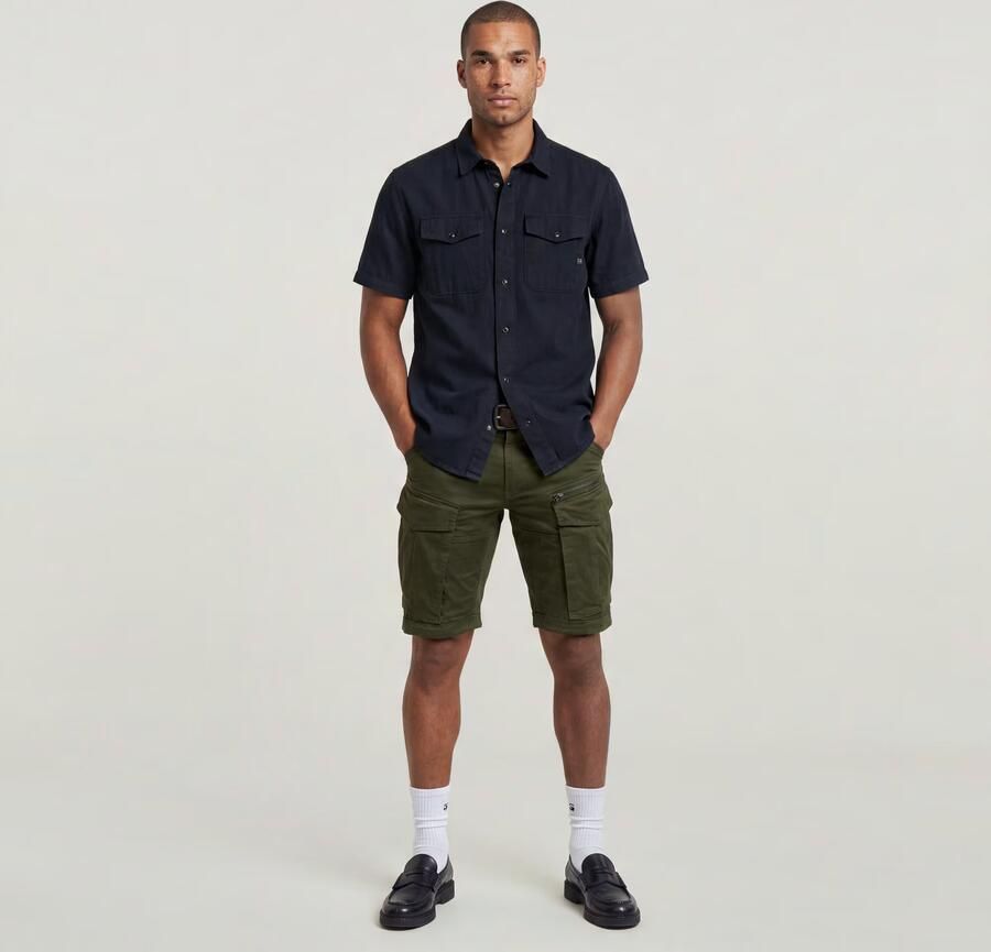 G-Star RAW Rovic Zip Regular Short Groen Heren - Foto 7