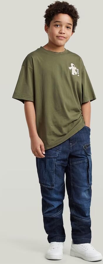 G-Star RAW Rovic Zip Regular Tapered Jeans voor jongens Donkerblauw jongens - Foto 4