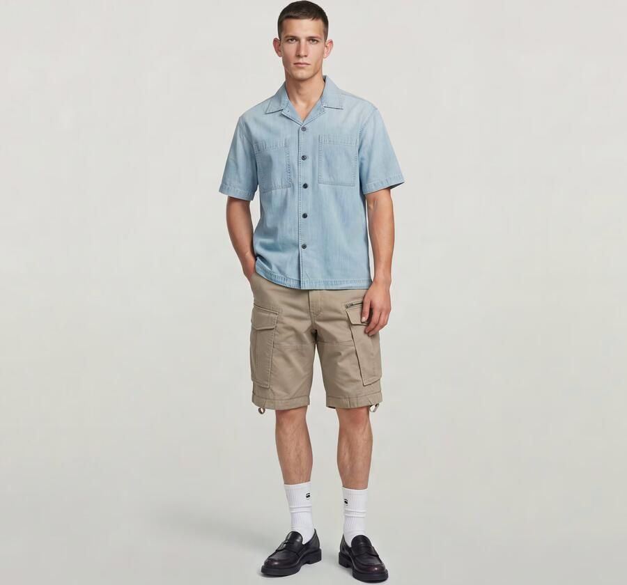G-Star Raw Korte regular fit cargobroek met ritszak model 'ROVIC' - Foto 6