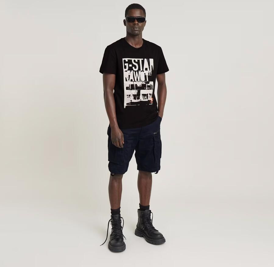 G-Star Raw Korte Broek D08566 5126 BASE ROVIC ZIP 1 2-C742 DARK BLUE - Foto 6