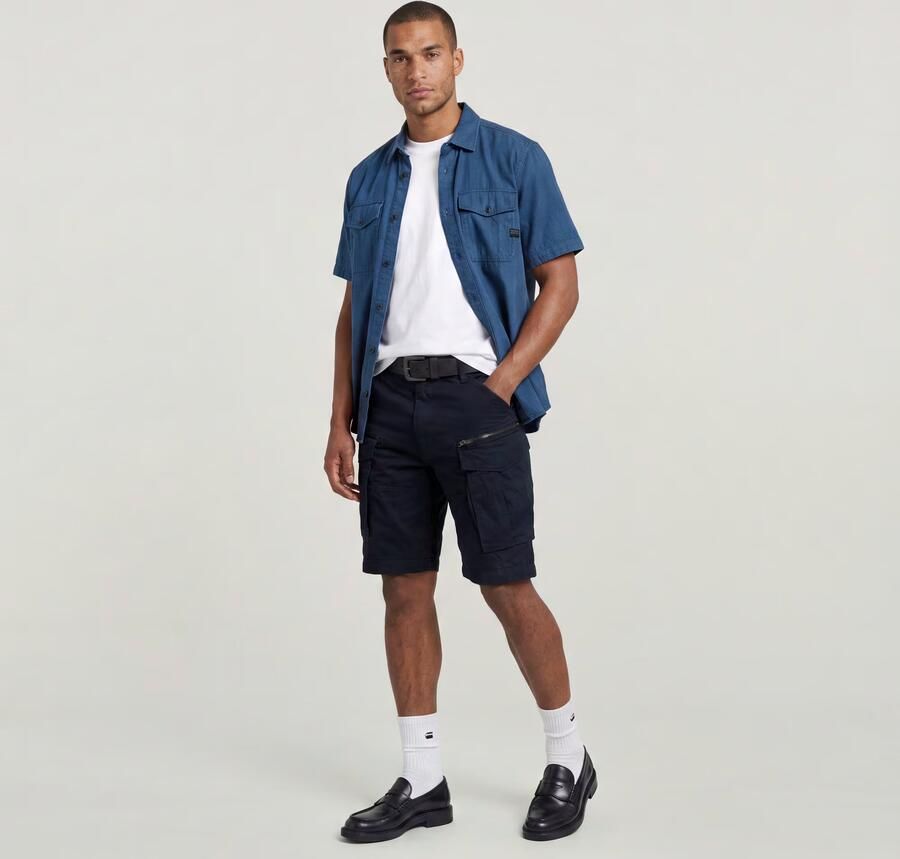 G-Star Raw Korte Broek D08566 5126 BASE ROVIC ZIP 1 2 .-C742 DARK BLUE - Foto 7
