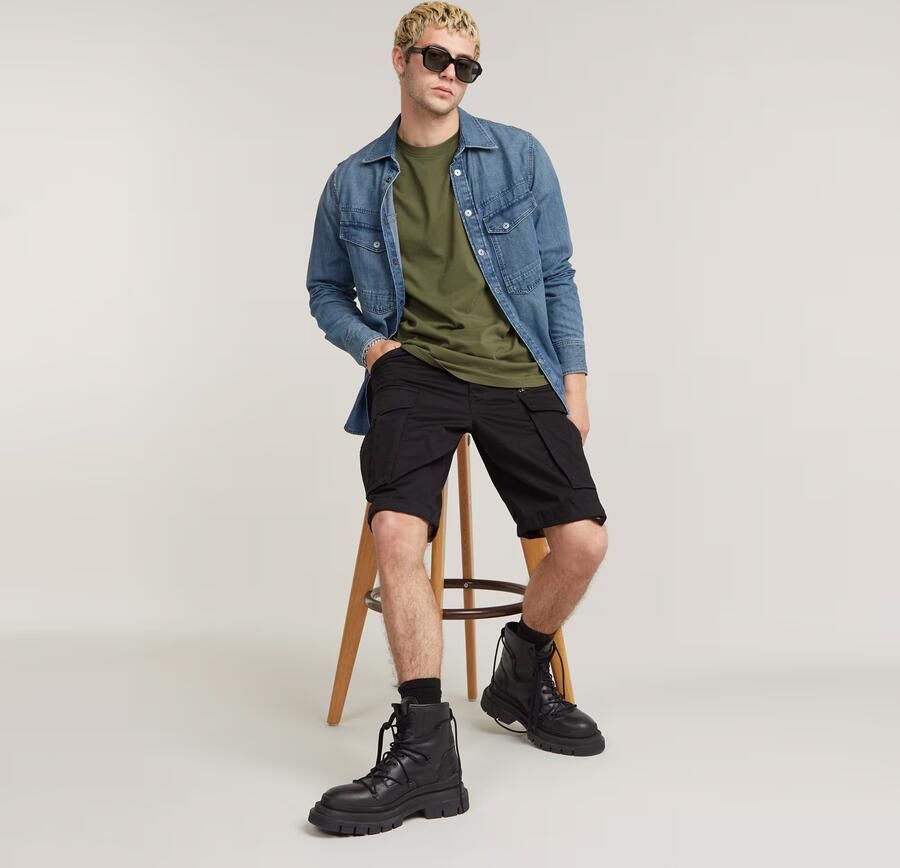 G-Star Raw Korte regular fit cargobroek met ritszak model 'ROVIC' - Foto 3