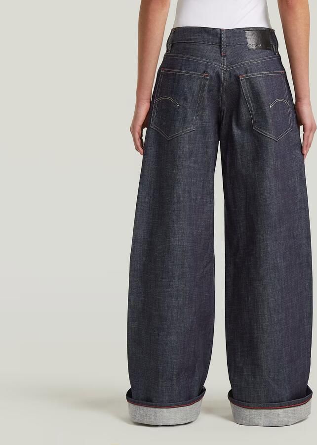 G-Star RAW Roxx Selvedge Wide Jeans Donkerblauw Dames - Foto 5