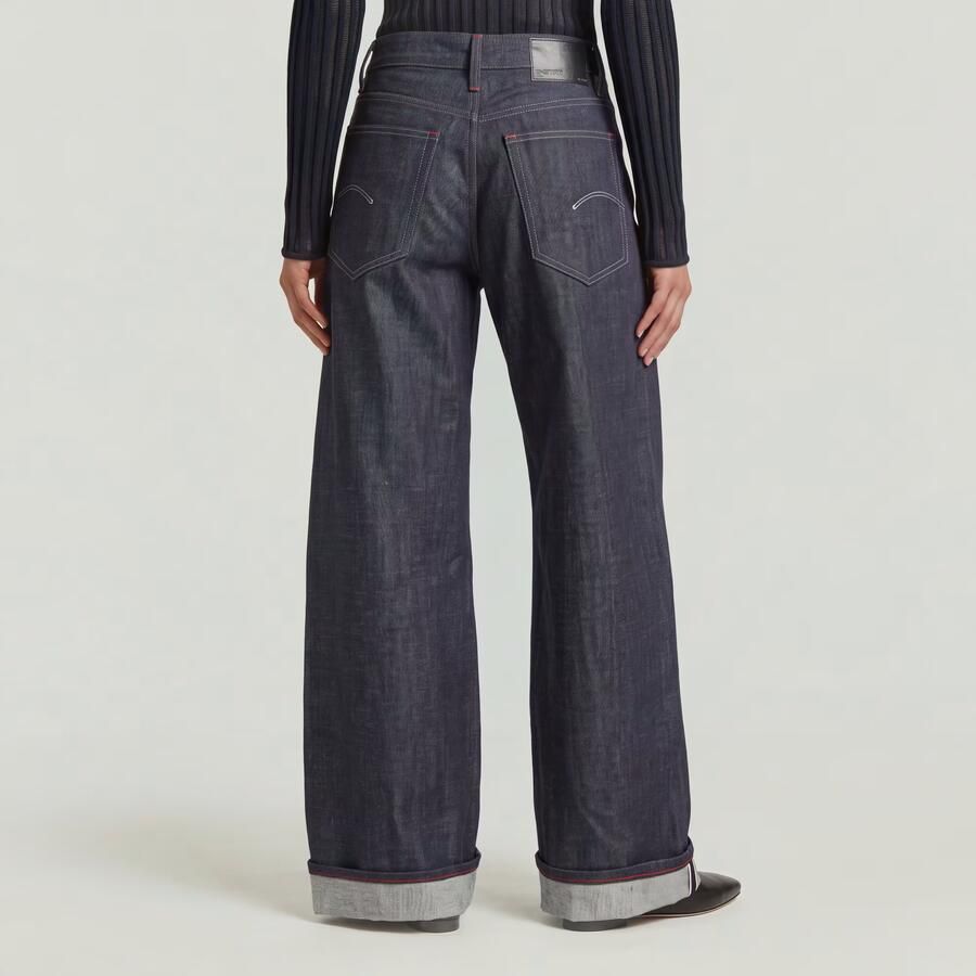 G-Star RAW Roxx Selvedge Wide Jeans Donkerblauw Dames - Foto 3