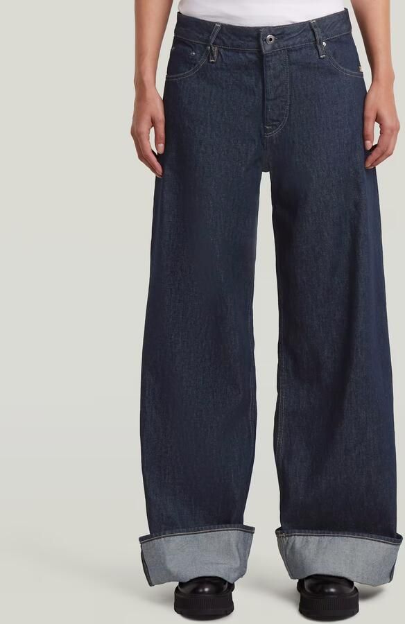 G-Star RAW Roxx Wide Jeans Donkerblauw Dames