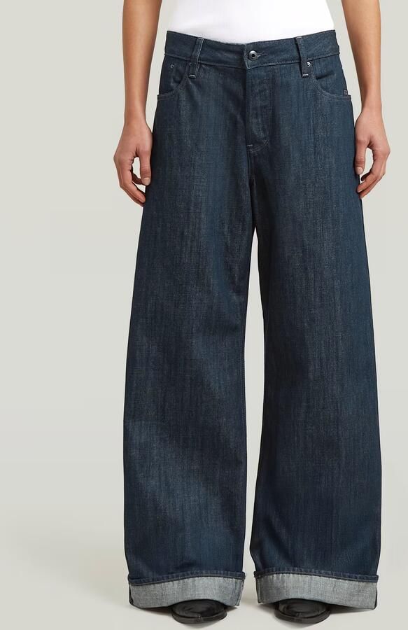 G-Star RAW Roxx Wide Jeans Donkerblauw Dames