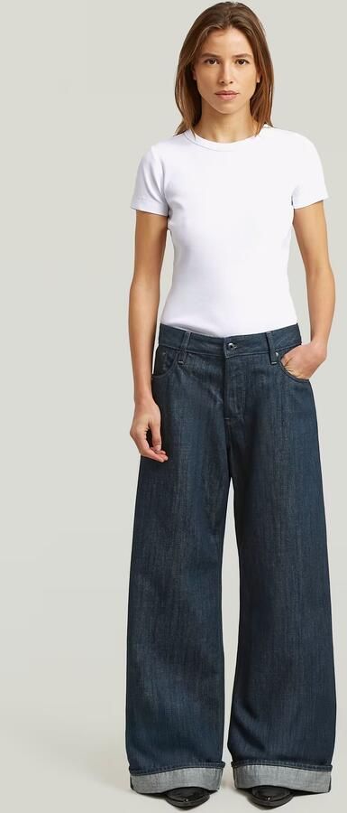 G-Star RAW Roxx Wide Jeans Donkerblauw Dames - Foto 6