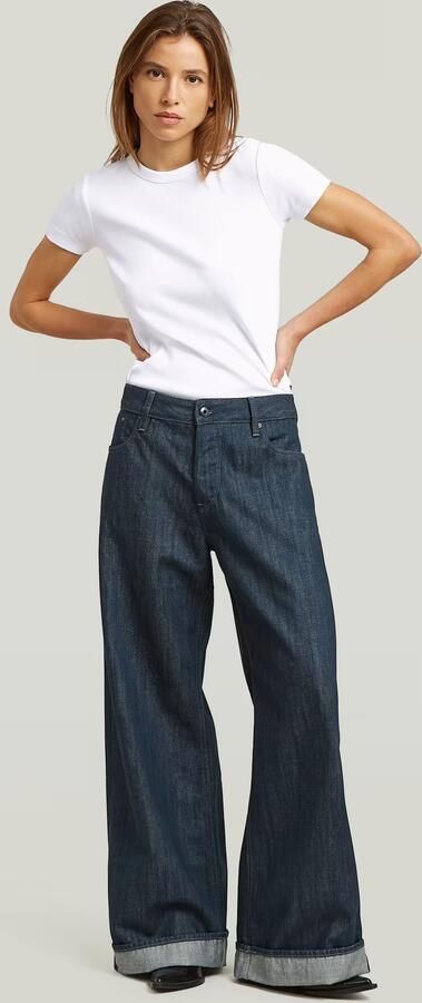 G-Star RAW Roxx Wide Jeans Donkerblauw Dames - Foto 7
