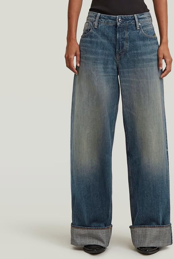 G-Star RAW Roxx Wide Jeans Donkerblauw Dames