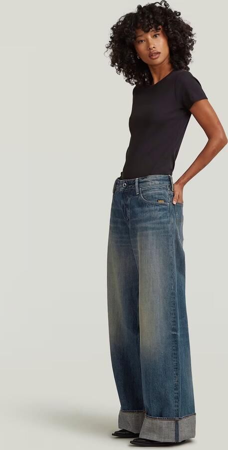 G-Star RAW Roxx Wide Jeans Donkerblauw Dames - Foto 6