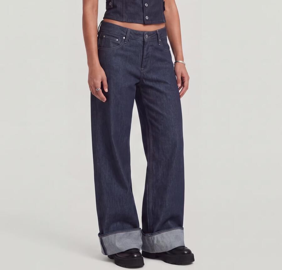 G-Star RAW Roxx Wide Jeans Donkerblauw Dames - Foto 5