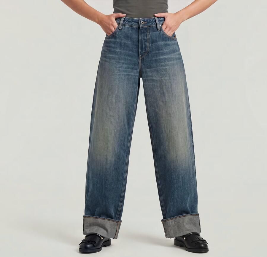 G-Star RAW Roxx Wide Jeans Donkerblauw Dames - Foto 5