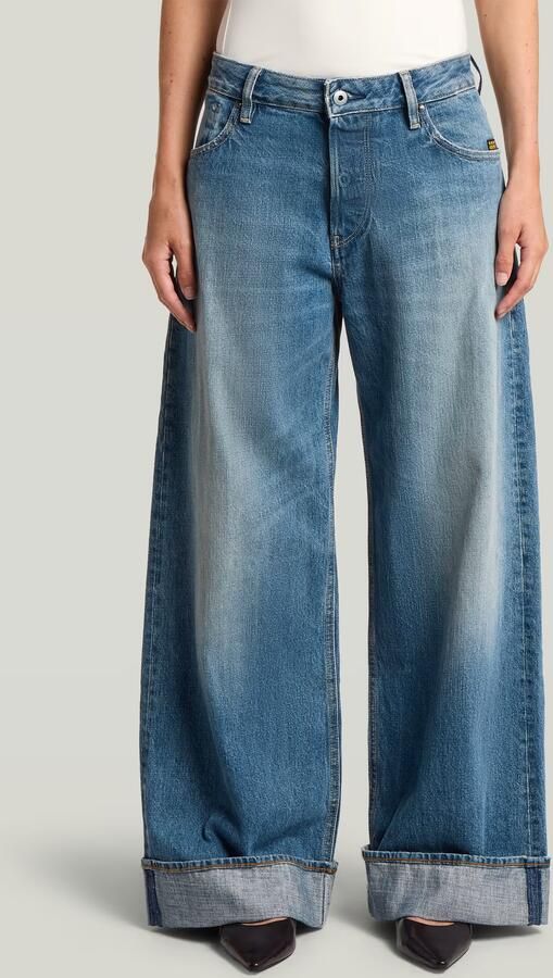 G-Star RAW Roxx Wide Jeans Midden blauw Dames