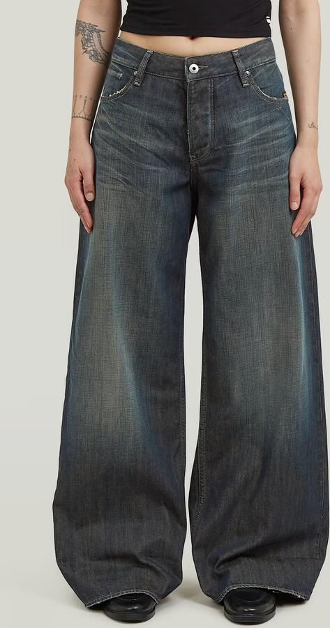 G-Star RAW Roxx Wide Jeans Midden blauw Dames