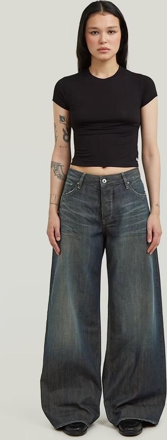 G-Star RAW Roxx Wide Jeans Midden blauw Dames - Foto 9
