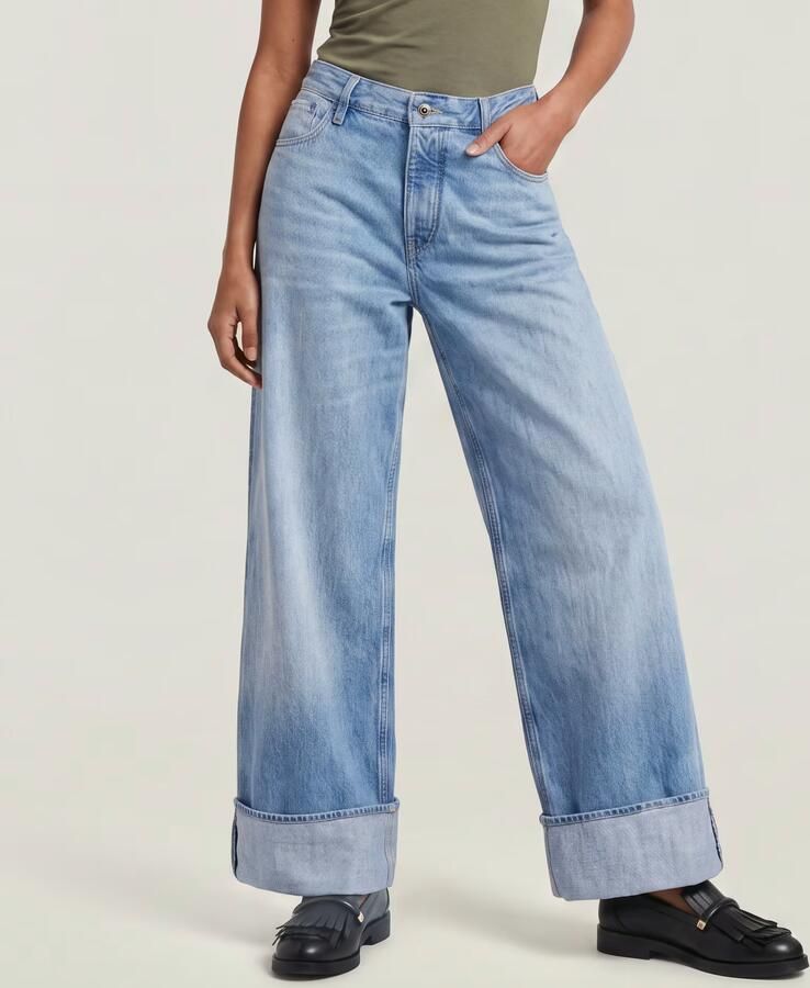 G-Star RAW Roxx Wide Jeans Midden blauw Dames - Foto 6