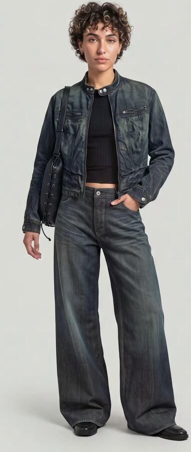 G-Star RAW Roxx Wide Jeans Midden blauw Dames - Foto 9