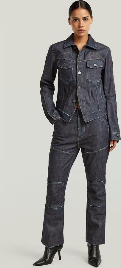 G-Star RAW RR 5620 Biker Kick Cropped Jeans Donkerblauw Dames - Foto 7